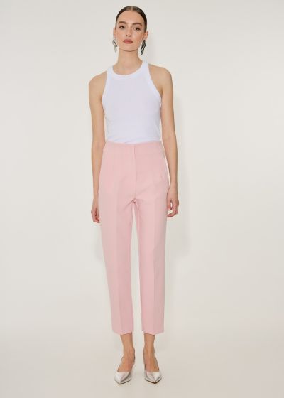 High waisted trousers with seam details - Pink